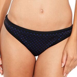 Seafolly All Sport Black Mesh Scuba Perforated Lined Hipster Swim Bottom New!